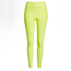 MONSE Logo Tape Leggings - Lime NWT Size Medium